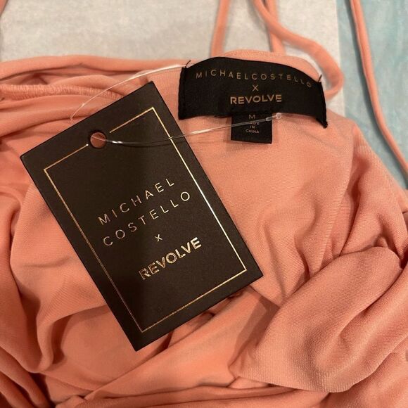 Michael Costello x Revolve Kara Midi Dress in Light Mauve.Size M - Picture 12 of 13
